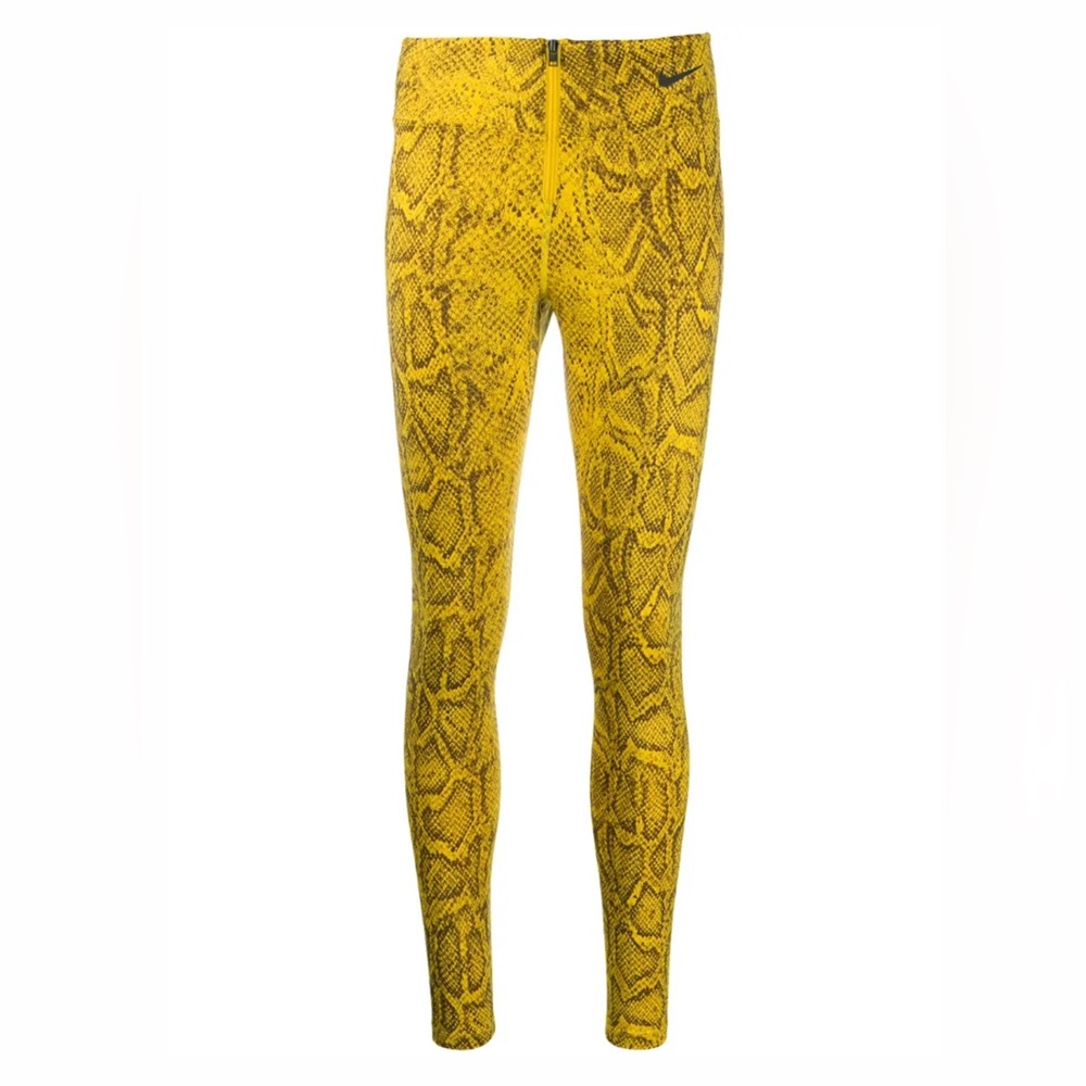 Nike Yellow Snake Print Leggings Medium
